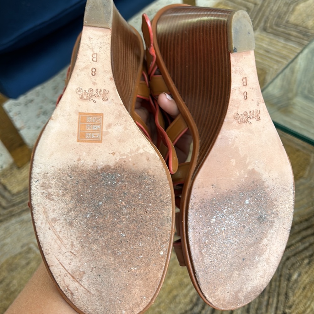 Coach size 8 leather wedge. - Picture 3 of 4
